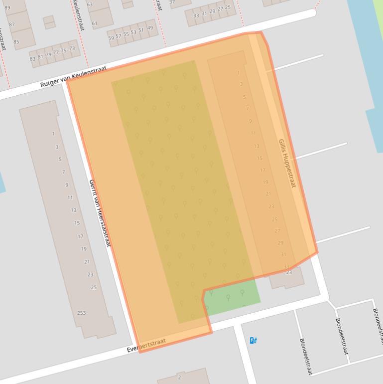 Kaart van postcodegebied 3067VL.