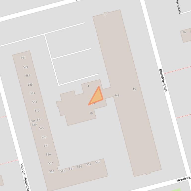 Kaart van postcodegebied 3067VT.