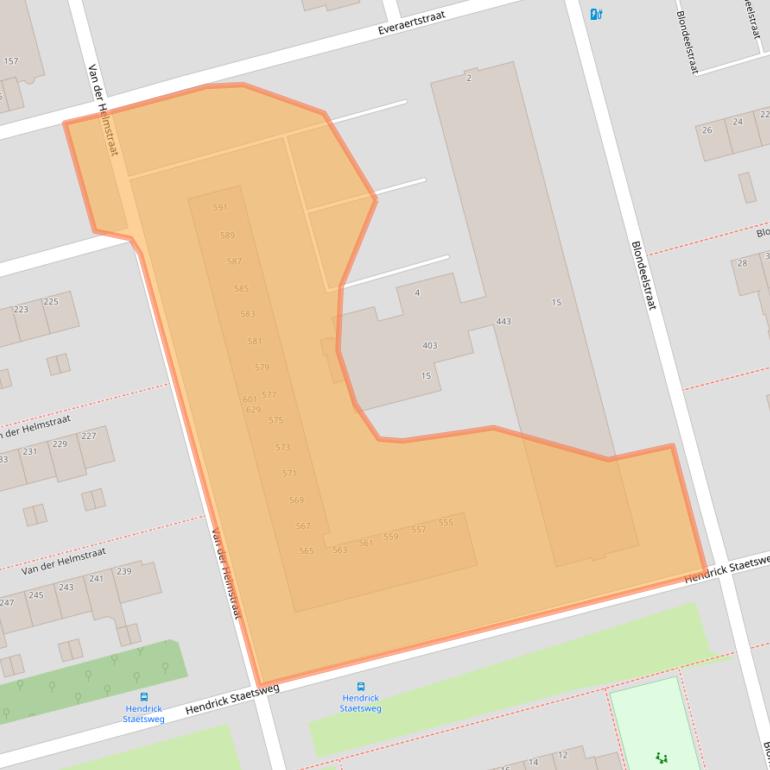 Kaart van postcodegebied 3067VZ.