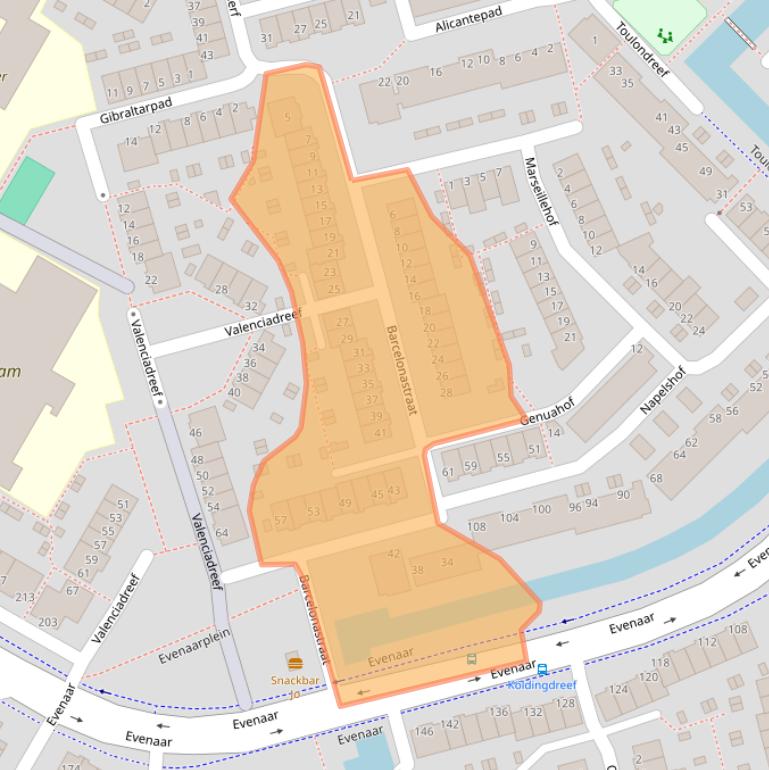 Kaart van postcodegebied 3067WC.