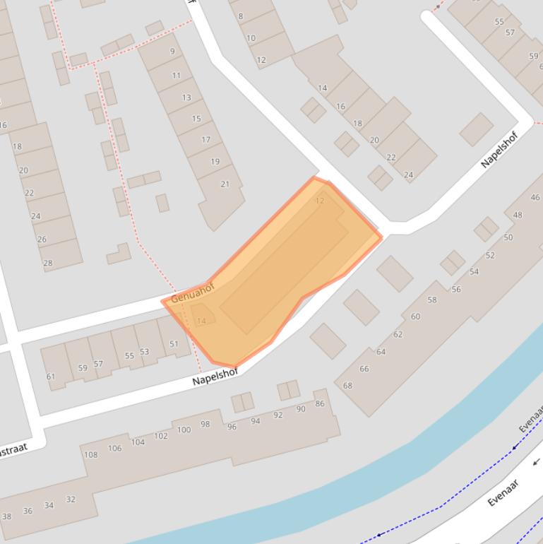 Kaart van postcodegebied 3067WD.