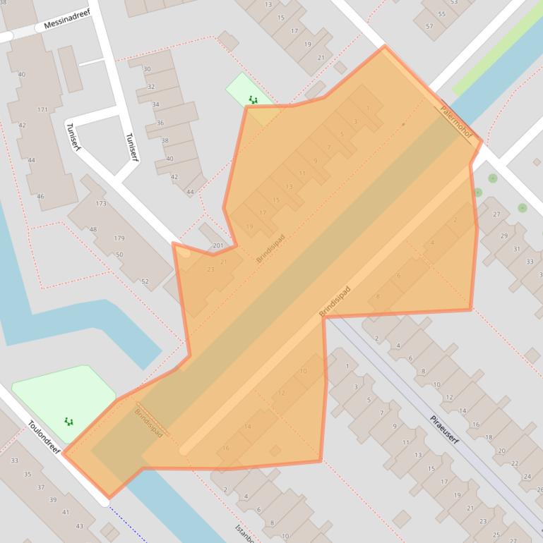 Kaart van postcodegebied 3067WN.