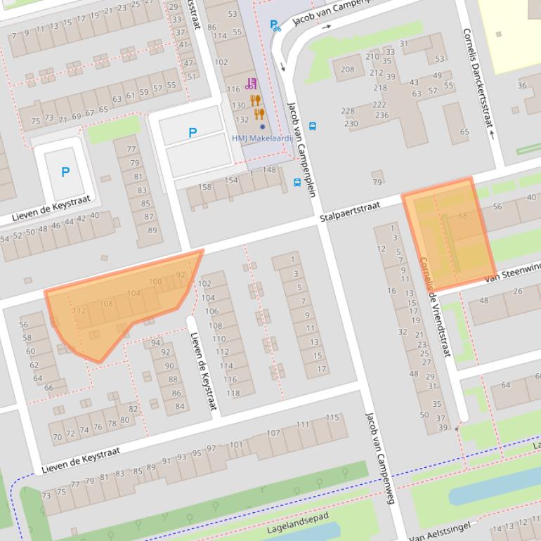 Kaart van postcodegebied 3067XT.