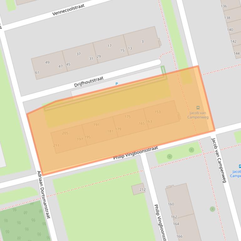 Kaart van postcodegebied 3067ZB.