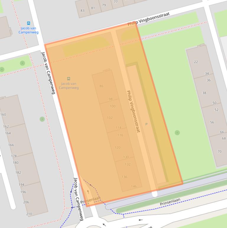 Kaart van postcodegebied 3067ZD.