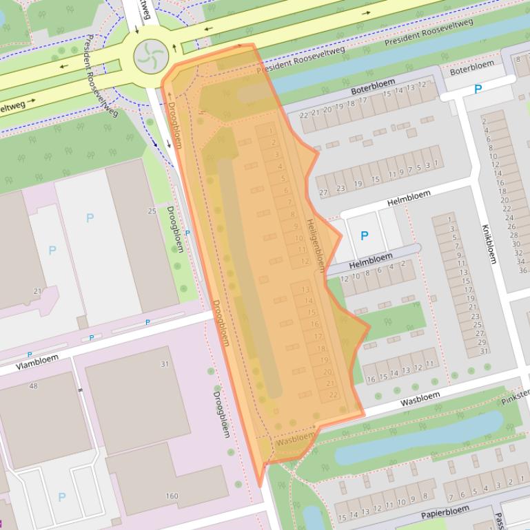 Kaart van postcodegebied 3068AB.