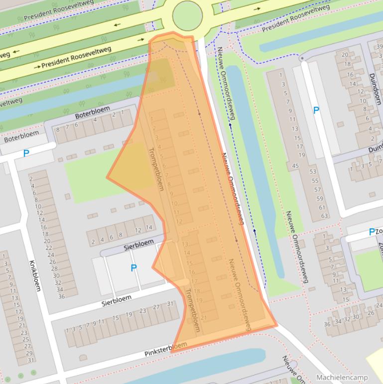 Kaart van postcodegebied 3068AS.