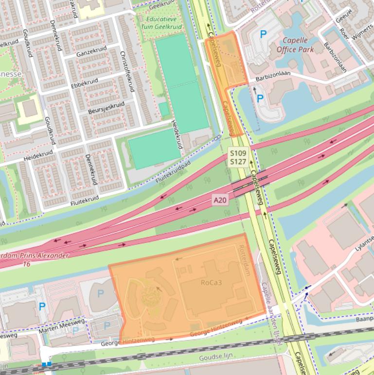 Kaart van postcodegebied 3068AX.