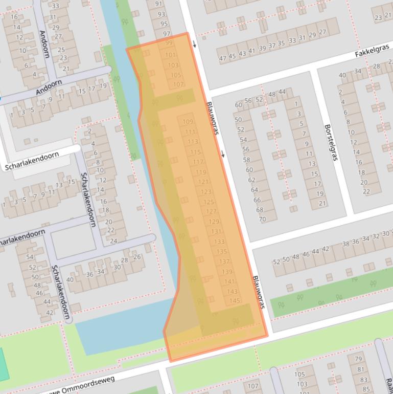 Kaart van postcodegebied 3068BC.