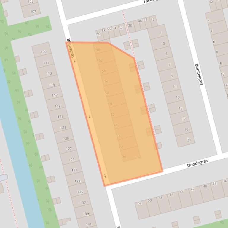 Kaart van postcodegebied 3068BG.