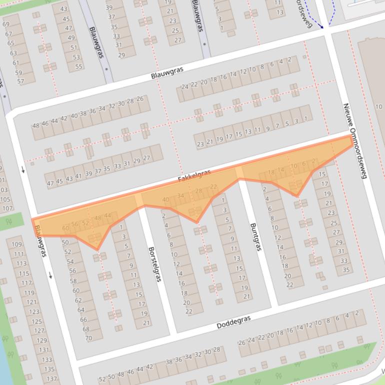 Kaart van postcodegebied 3068BR.
