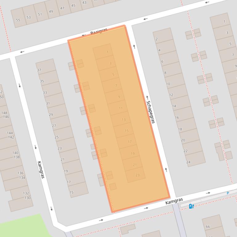 Kaart van postcodegebied 3068CS.