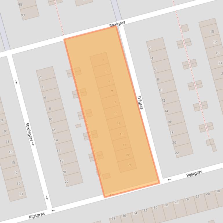 Kaart van postcodegebied 3068CX.