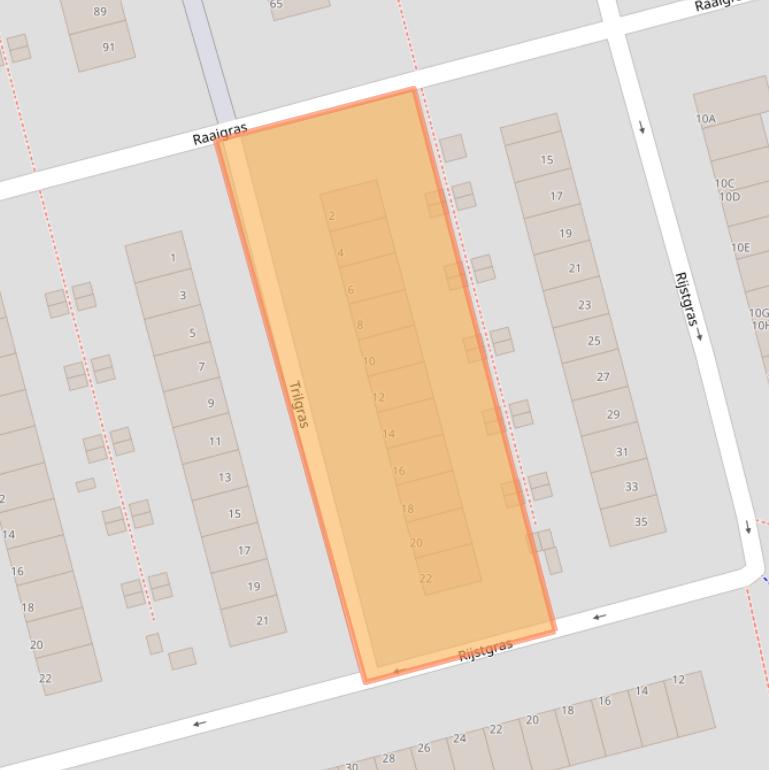 Kaart van postcodegebied 3068CZ.