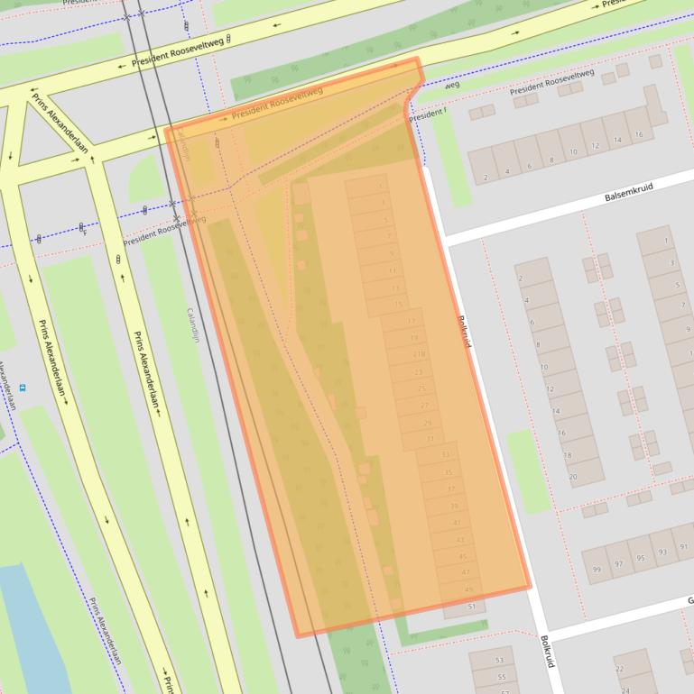 Kaart van postcodegebied 3068DJ.