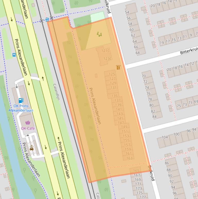 Kaart van postcodegebied 3068DL.