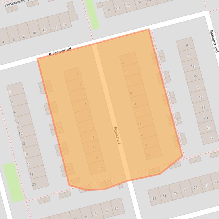 Kaart van postcodegebied 3068DS.