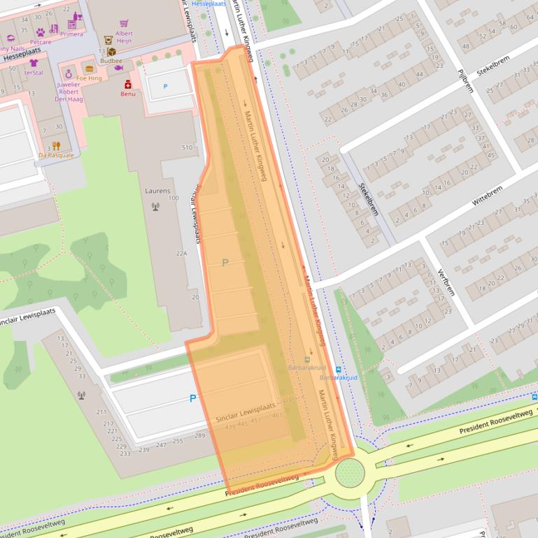 Kaart van postcodegebied 3068EX.