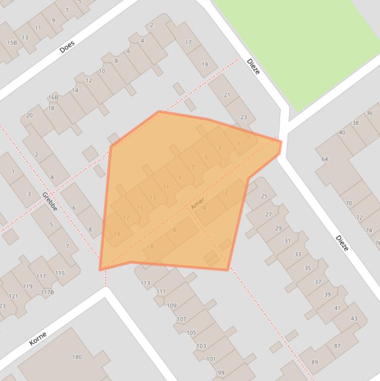 Kaart van postcodegebied 3068GA.