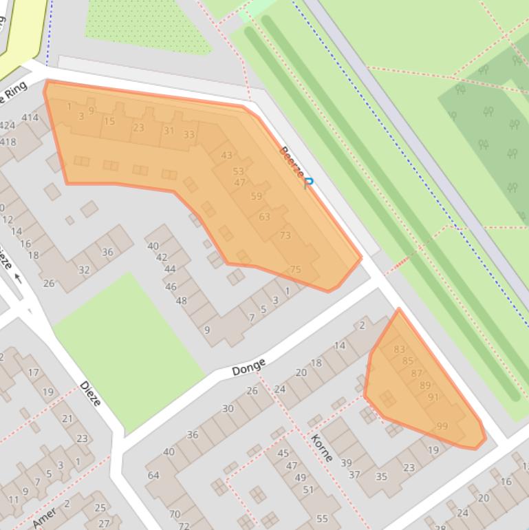 Kaart van postcodegebied 3068GC.