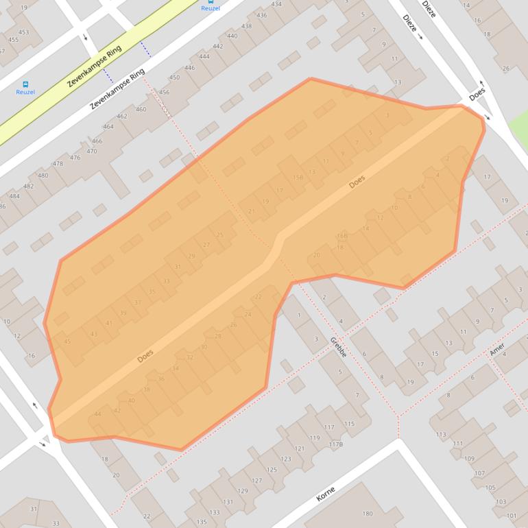 Kaart van postcodegebied 3068GE.