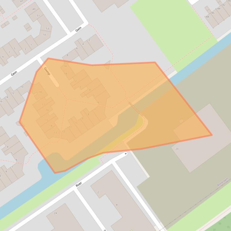 Kaart van postcodegebied 3068GH.