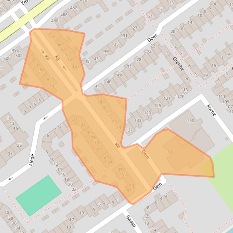 Kaart van postcodegebied 3068GM.