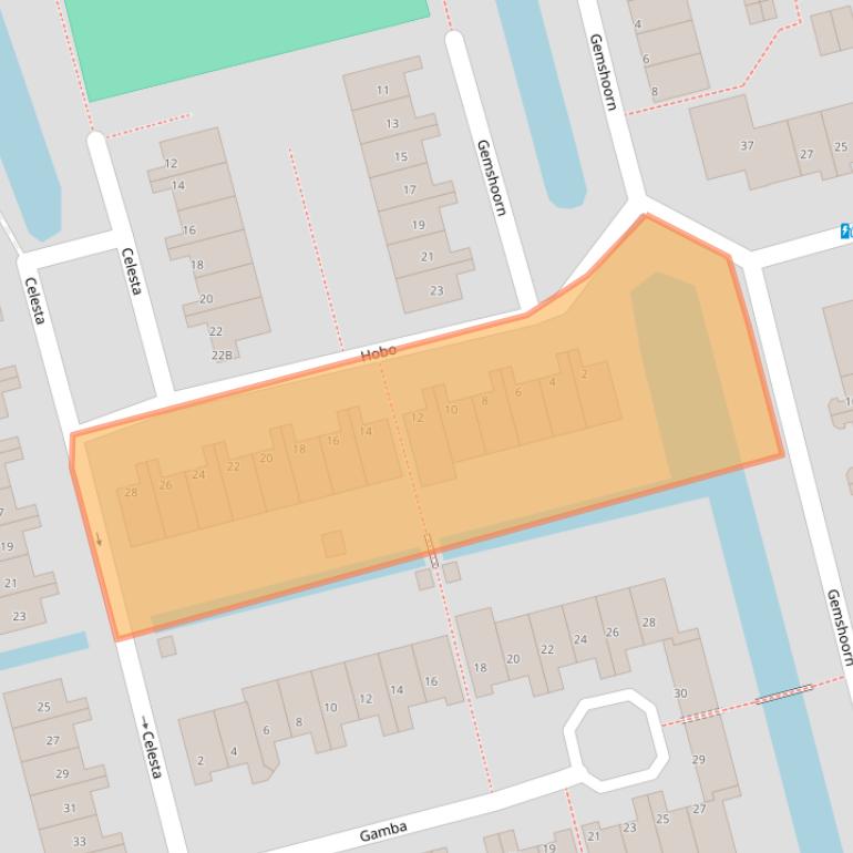 Kaart van postcodegebied 3068HN.