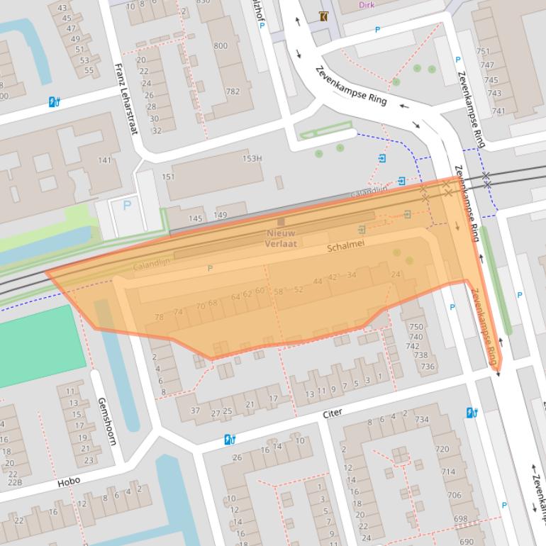 Kaart van postcodegebied 3068HS.