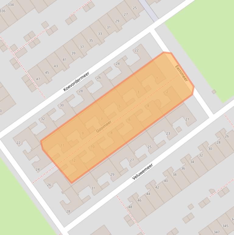 Kaart van postcodegebied 3068KC.