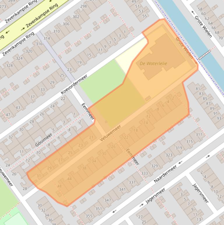 Kaart van postcodegebied 3068KM.