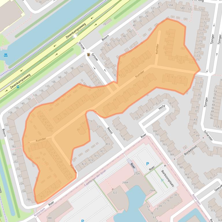 Kaart van postcodegebied 3068LC.