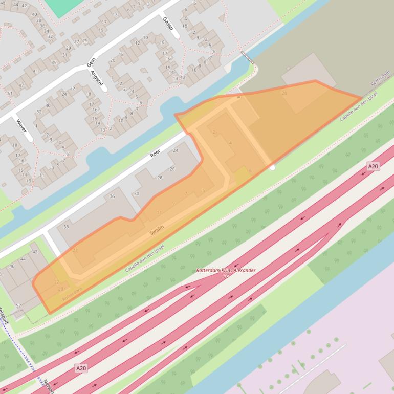 Kaart van postcodegebied 3068LH.