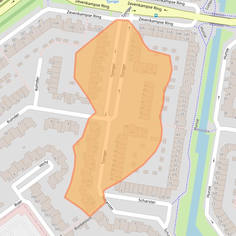 Kaart van postcodegebied 3068LJ.