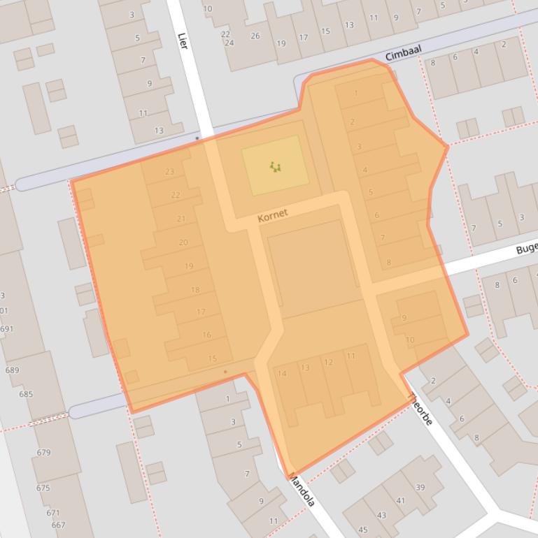 Kaart van postcodegebied 3068LN.