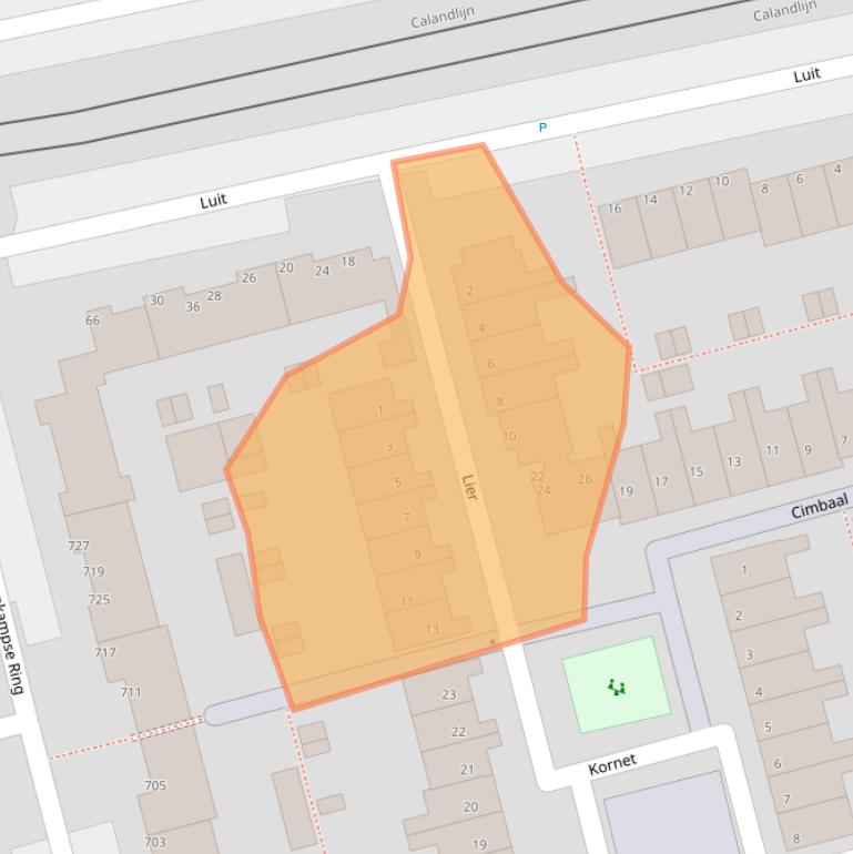 Kaart van postcodegebied 3068LP.