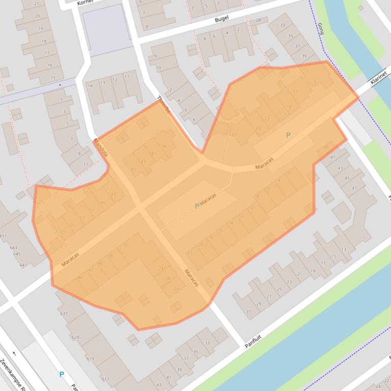 Kaart van postcodegebied 3068LT.