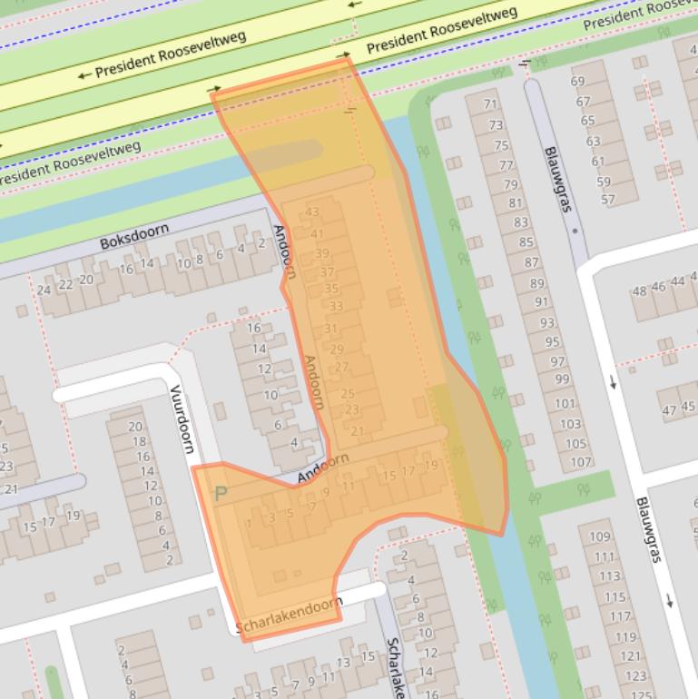 Kaart van postcodegebied 3068MA.