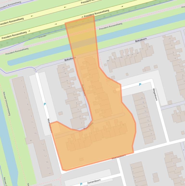 Kaart van postcodegebied 3068MG.