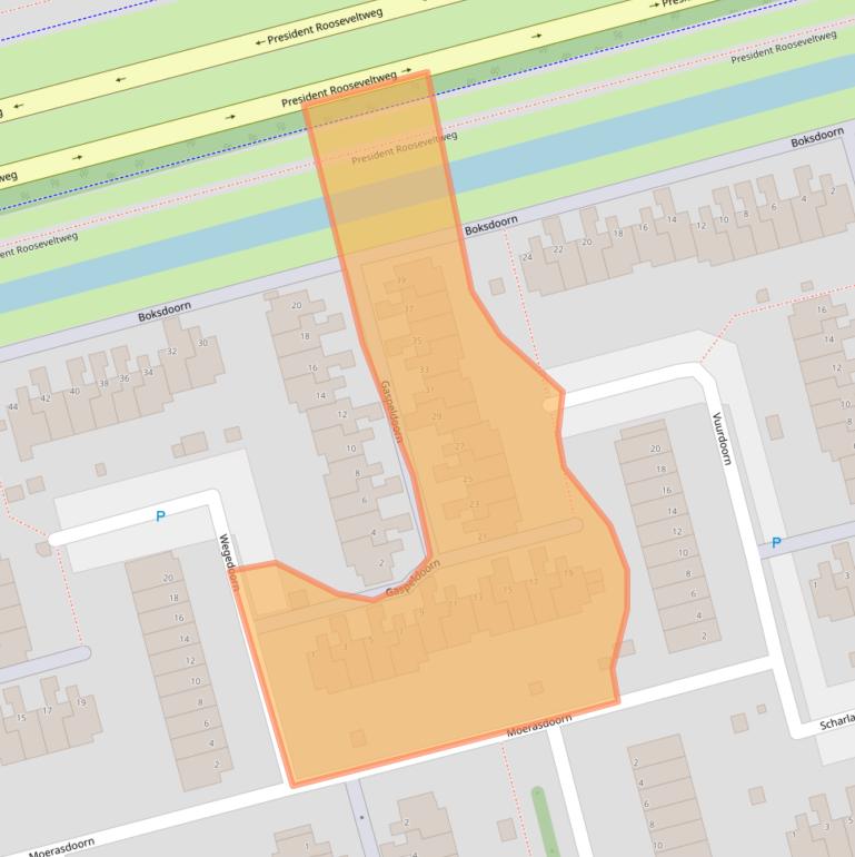 Kaart van postcodegebied 3068MJ.