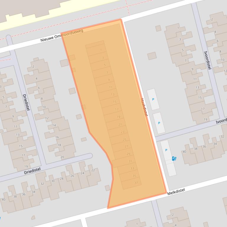 Kaart van postcodegebied 3068ND.