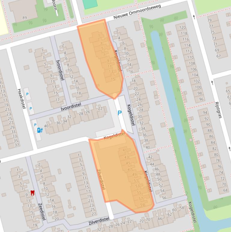 Kaart van postcodegebied 3068NH.
