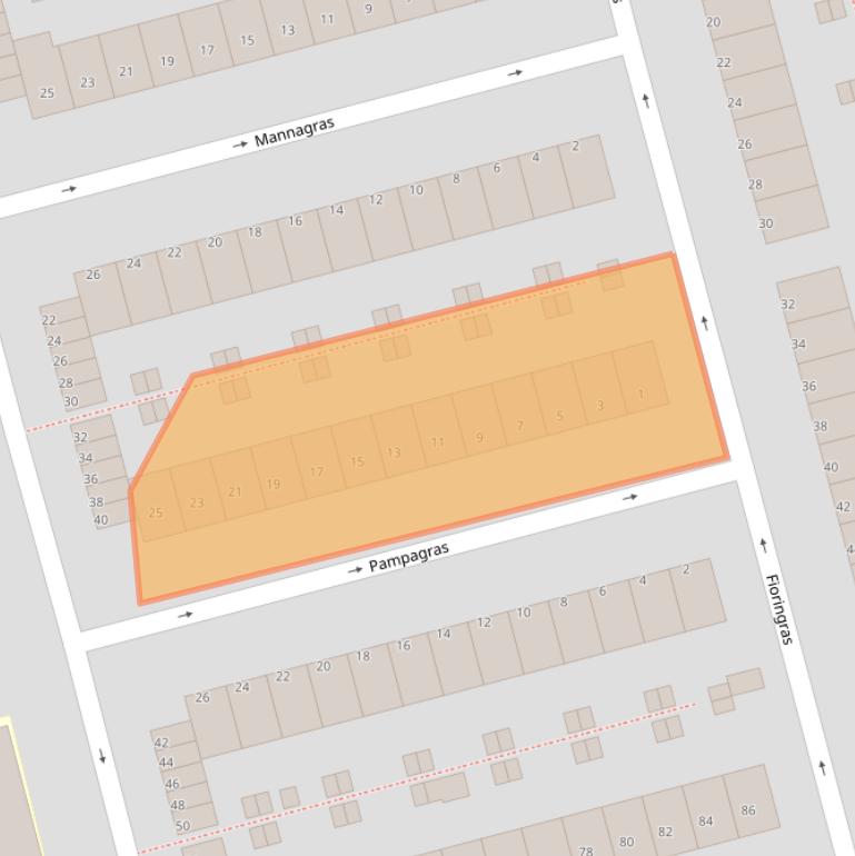 Kaart van postcodegebied 3068PL.