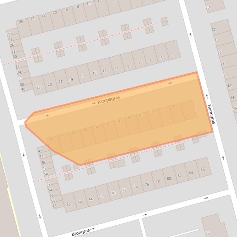 Kaart van postcodegebied 3068PM.