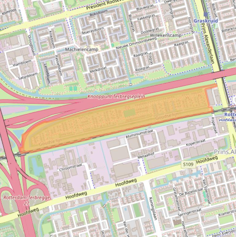 Kaart van postcodegebied 3068PP.