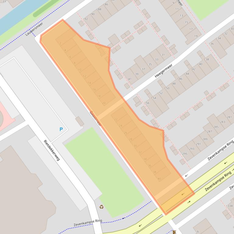 Kaart van postcodegebied 3068PS.