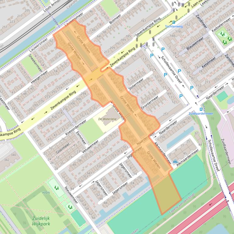 Kaart van postcodegebied 3068PT.