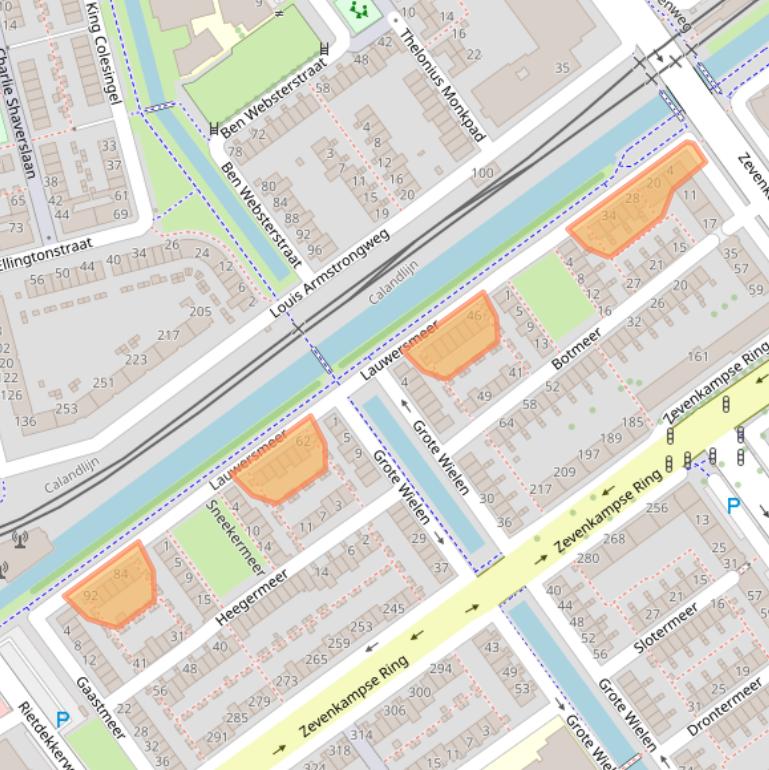 Kaart van postcodegebied 3068PW.