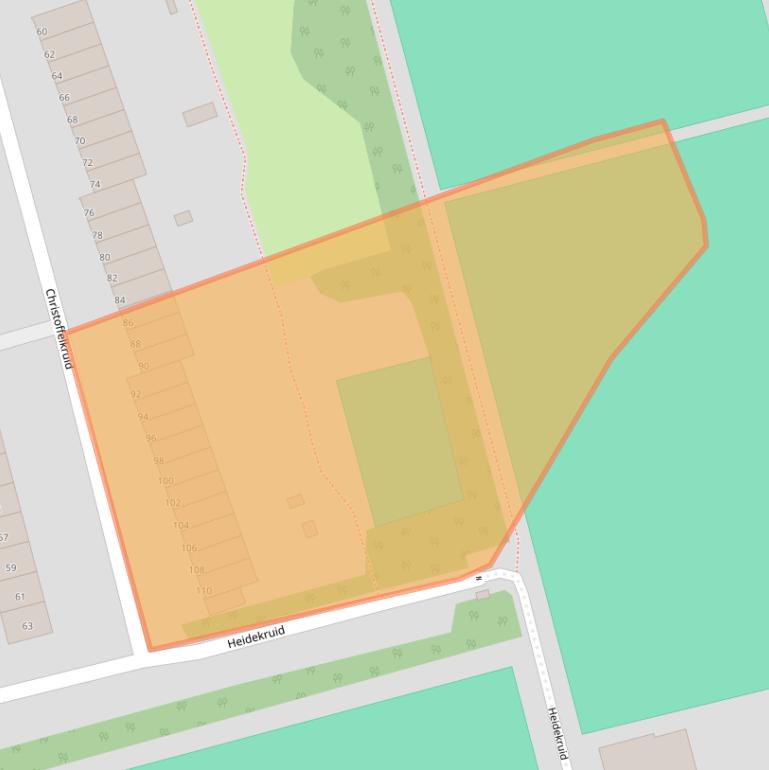 Kaart van postcodegebied 3068RG.