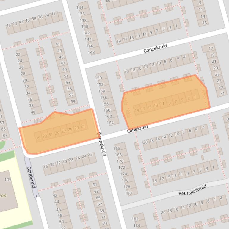 Kaart van postcodegebied 3068RH.